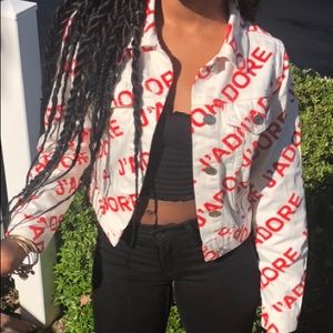 graphic denim jacket